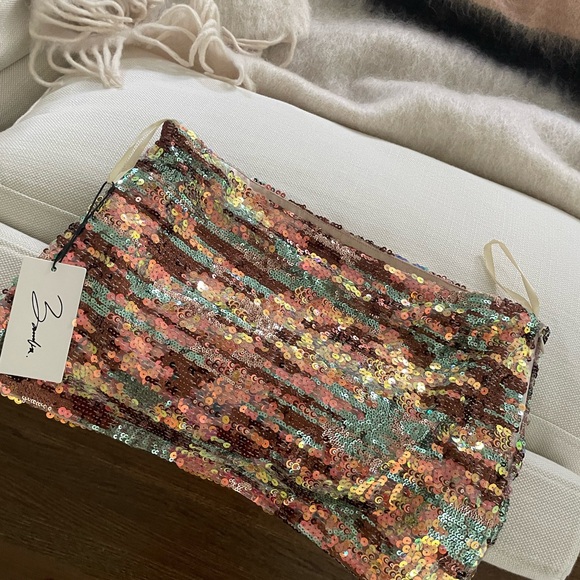 Bamba Swim || Sequin Mini Skirt NWT - Picture 3 of 6